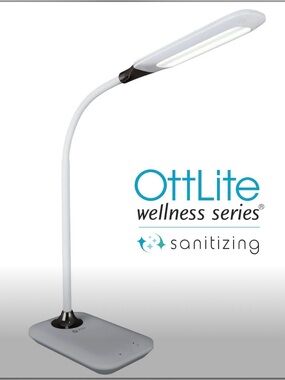 Wellness Series Sanitizing LED Desk Lamp — White